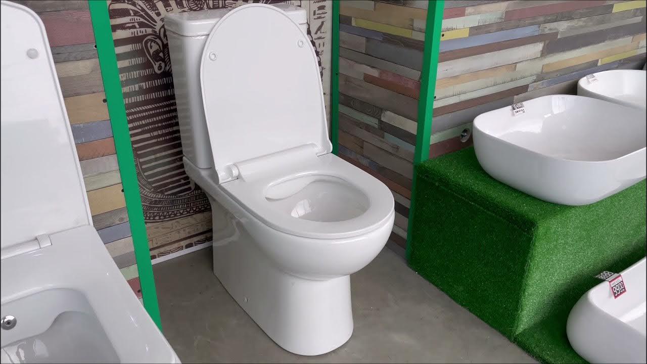 Моноблок с обливане без ръб и плавен капак - YouTube