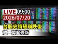 【完整公開】LIVE 台股史詩級崩跌後 週一開盤最新