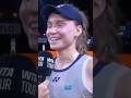 Elena Rybakina after beating Diana Shnaider in Stuttgart