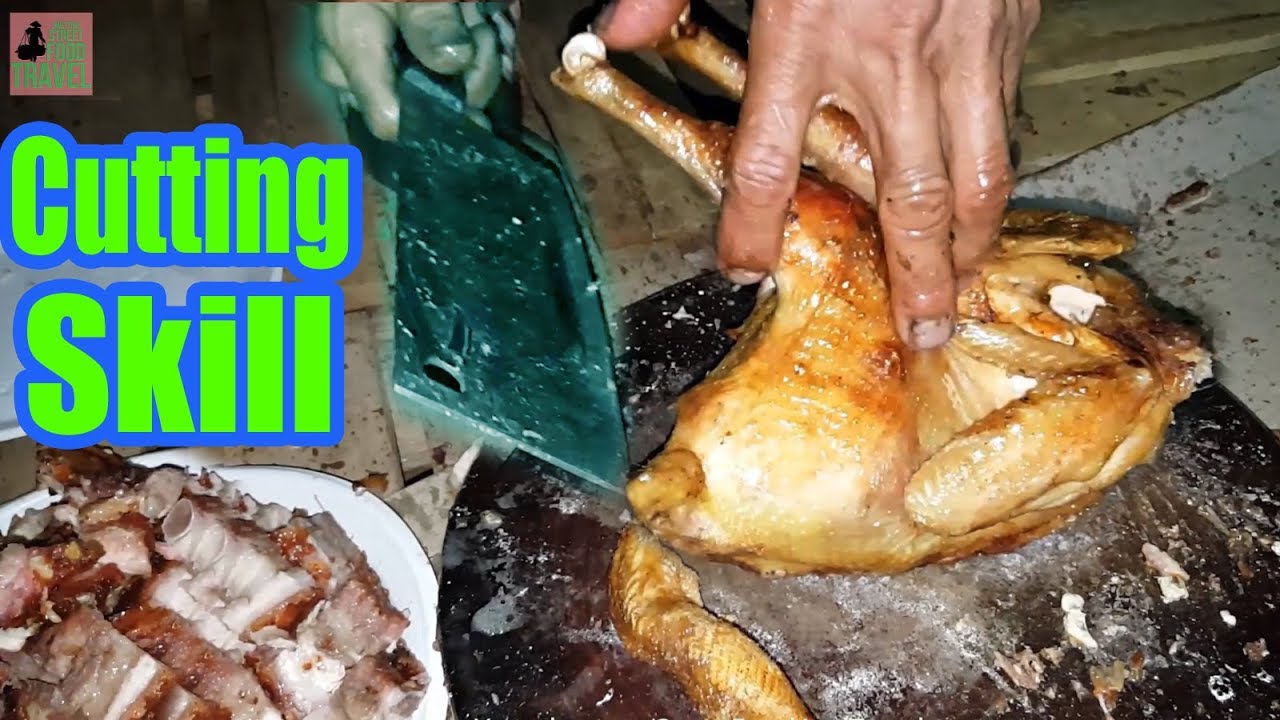 CRISPY ROAST PORK Cutting Skills | Street Food And Travel