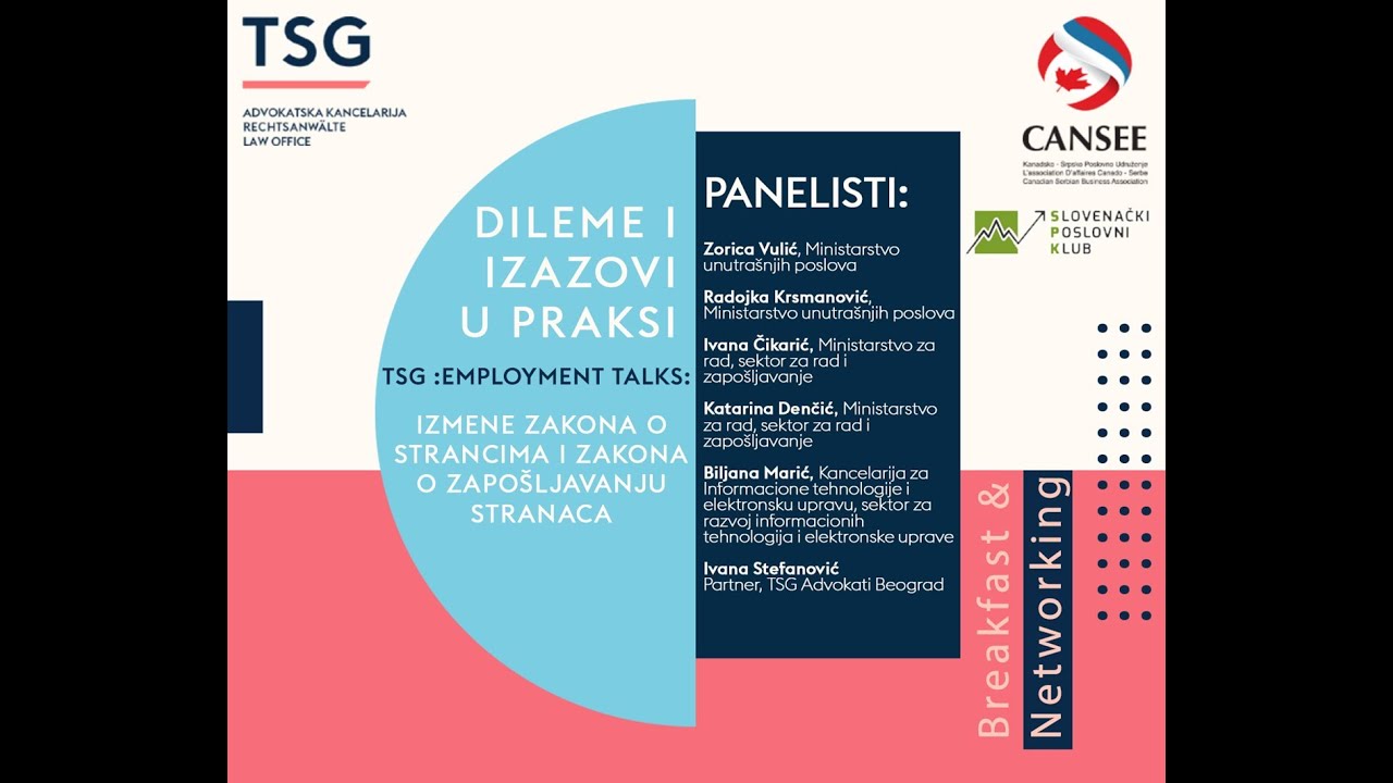 RADNI DORUČAK ,,ŠTA NAM DONOSE IZMENE ZAKONA O STRANCIMA I ZAKONA O ZAPOŠLJAVANJU STRANACA“