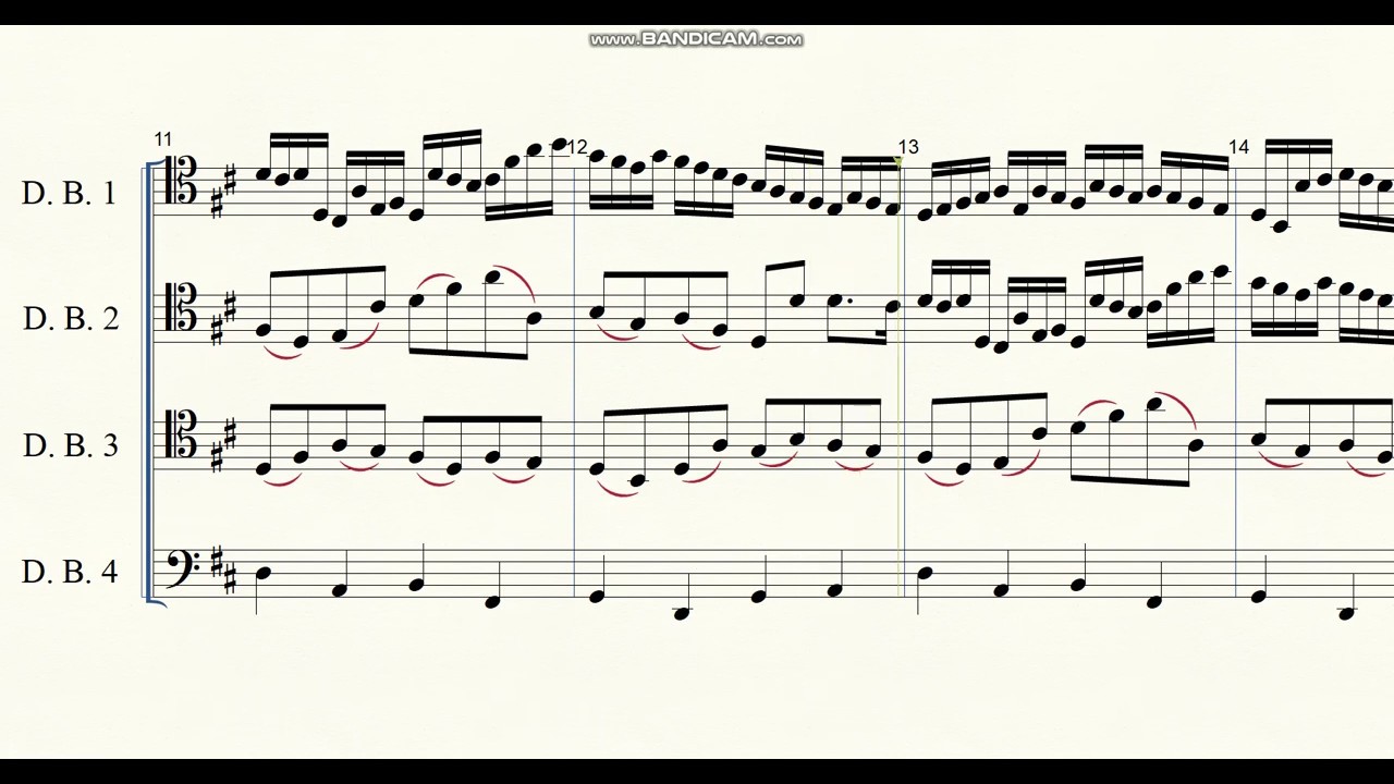 J. Pachelbel - Canon in D-dur, arr. for Double Bass Quartet