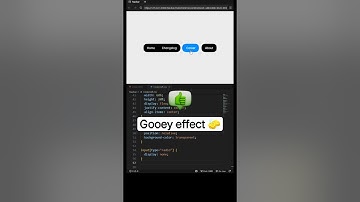 😎 Modern Tab bar Animation with gooey effect using HTML CSS 🔥 #coding #shorts