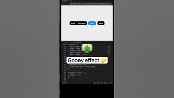 😎 Modern Tab bar Animation with gooey effect using HTML CSS 🔥 #coding #shorts