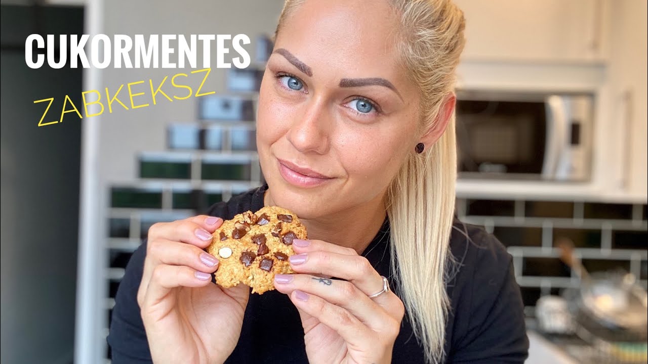 Mogyoróvajas-csokis cukormentes zabkeksz