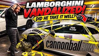Lamborghini gets vandalized during Cannonball Run Rally, Did they take well?