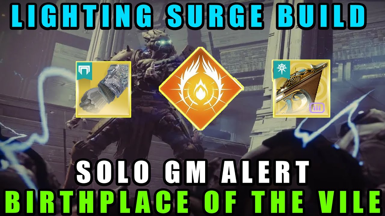 Solo Grandmaster Alert: Birthplace Of The Vile W/Lighting Surge Winter Guile Melee Build [Destiny2]