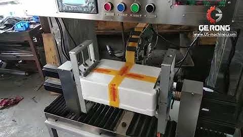 Semi automatic foam box tape sealing packing machine tape sealing equipment