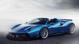 Wide body ferrari 488gtb! photoshop virtual tuning | speed art