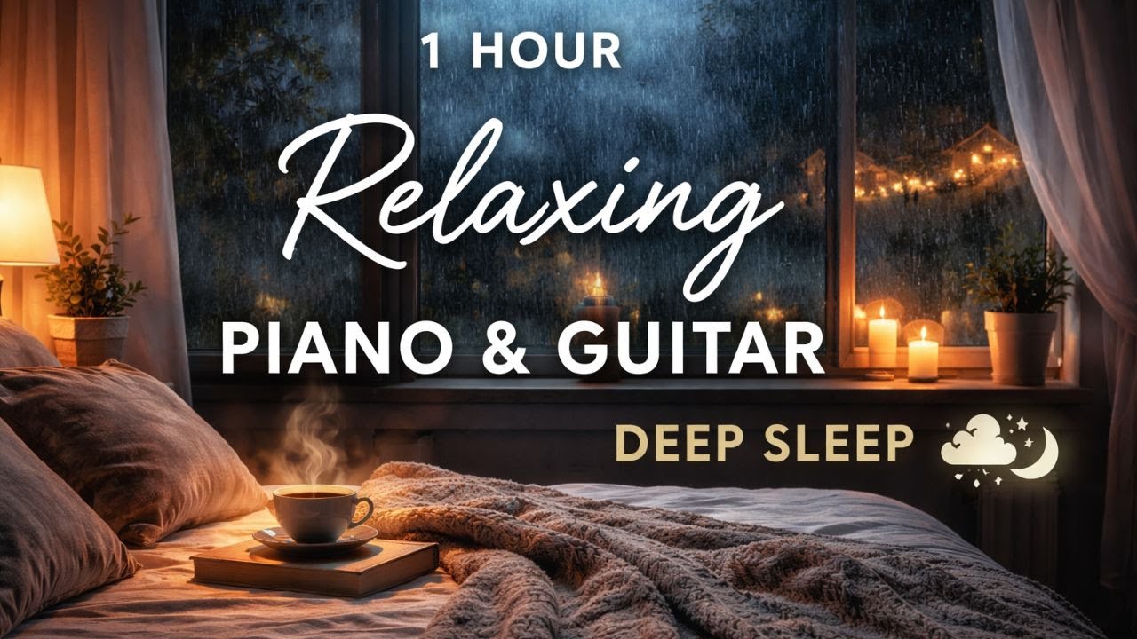 1 Hour Relaxing Piano & Guitar Music 🌧️ Rain Sounds for Deep Sleep ...