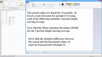 How to Find the MAD for a Simple Moving Average. [HD]