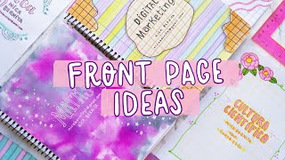 FRONT PAGE DESIGN for SCHOOL PROJECT 💘 AESTHETIC COVER PAGE IDEAS 💘 JOURNAL FIRST PAGE DESIGN