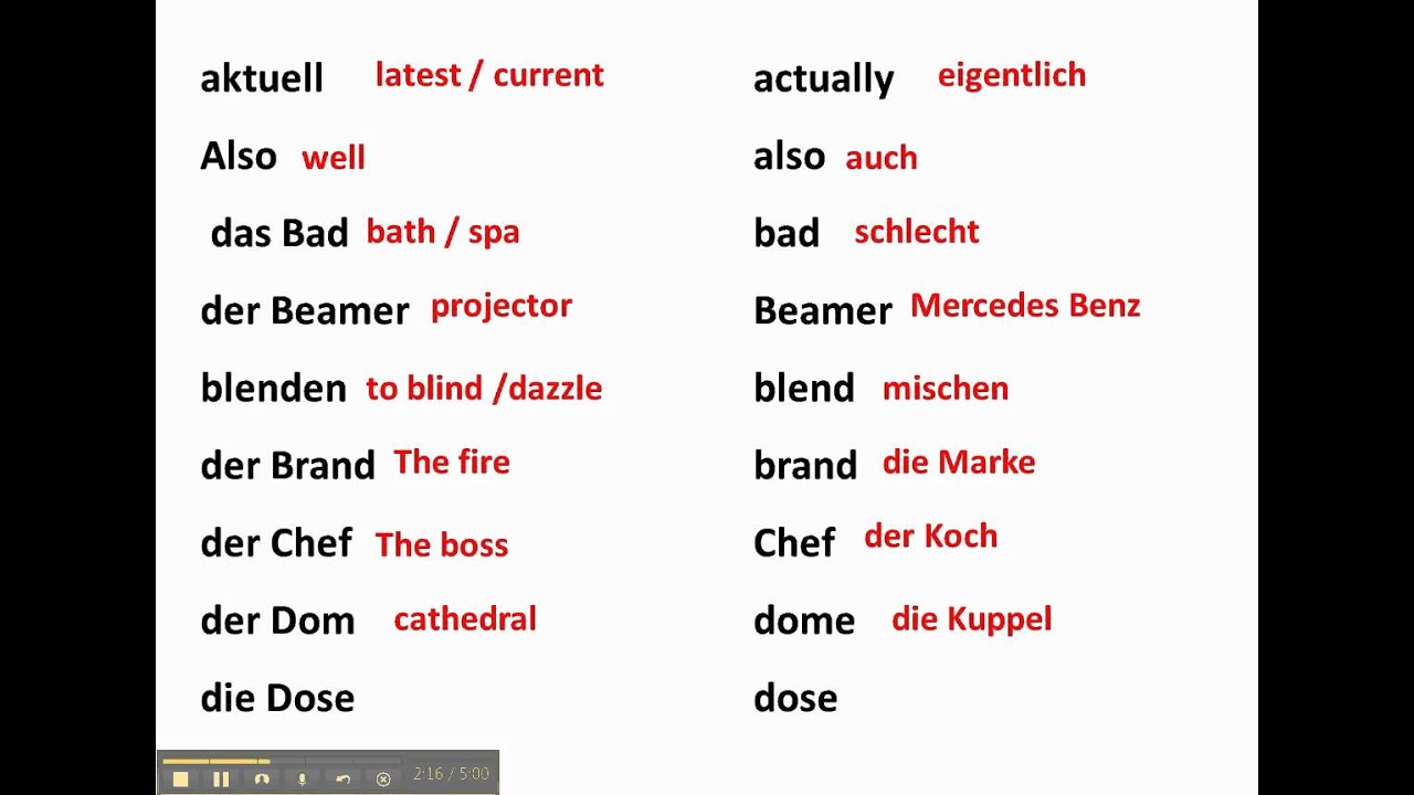 25 German Words In English Koptan