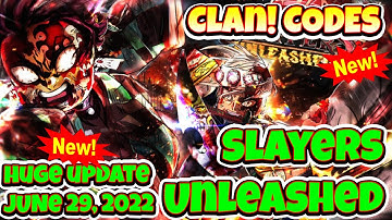 2022 ALL Clan CODES Roblox [PreAlpha] Slayers Unleashed v0.9, NEW CODES, ALL WORKING CODES