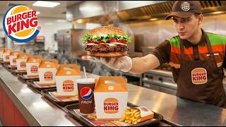 Inside a Burger King Kitchen: From Ordering a Large Burger to Final Pickup (Full Process) 🍔