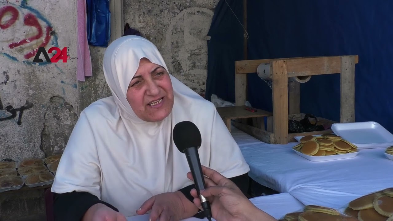 فلسطين- قطايف أم أياد في سوق دير البلح مقصد للذواقة
