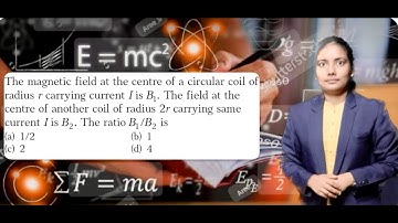 The magnetic field at the centre of a circular coil of radius r carrying current