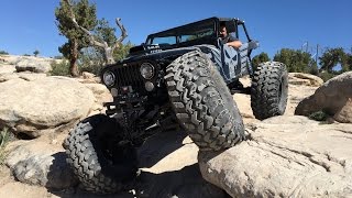 The Badass Black Ops 4x4 Jeep CJ7 at Area BFE in Moab.