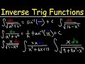 Integration of Inverse trigonometric functions, Integrating By Substitution, Calculus Problems Integration of Inverse trigonometric functions, Integrating By Substitution, Calculus Problems