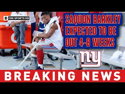 saquon-barkley-is-expected-to-miss-4-8-weeks-after-mri-confirms-high-ankle-sprain-|-cbs-sports-hq
