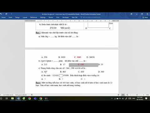 Video Đề kiểm tra toán giữa kì 1 lớp 4 đề 3 - YouTube