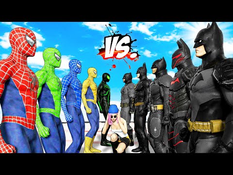 TEAM SPIDER-MAN Confrontation TEAM BATMAN - Saves Captured Hostage | EPIC SUPERHEROES WAR