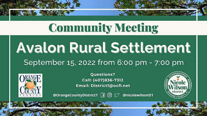 Avalon Rural Settlement Community Meeting: Septemb...