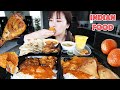 INDIAN FOOD MUKBANG 먹방 EATING WITH HANDS (Tandoori Chicken & Tikka Masala, Gulab Jamun, Mango Lassi)