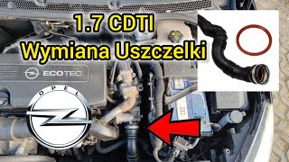 Opel Astra J H 1.7 Cdti Uszczelka przewodu intercoolera Wymiana. USZCZELKA rury intercoolera Astra J