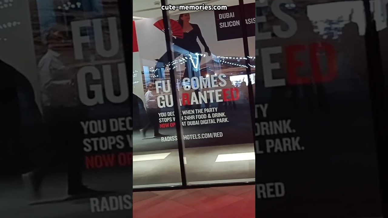 Radisson RED ♥️ hotel Dubai - Gate from The Lake side.