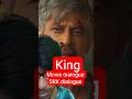 KING 👑 Movie Dialogue।SRK status। king teaser।#shorts #srk #kingmovie #bollywood #toturialfilter