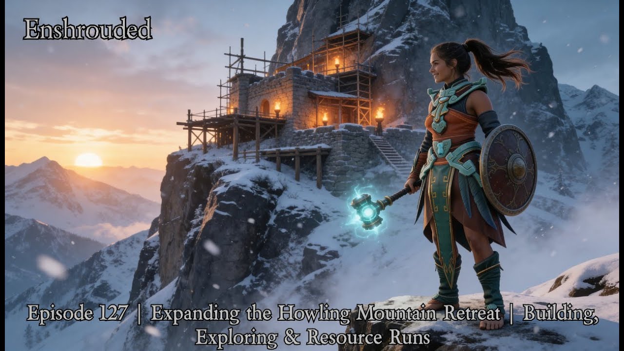 Enshrouded Episode 127 — Expanding the Howling Mountain Retreat | Building, Exploring & Resource Run