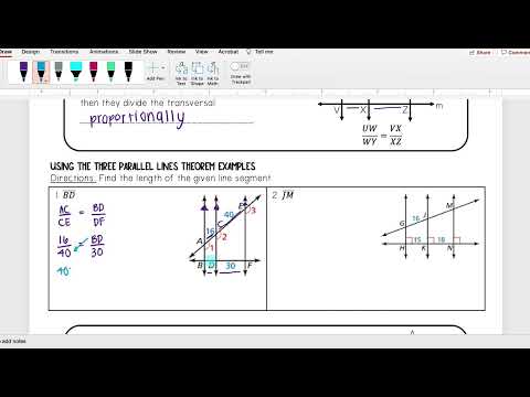 Three Parallel Lines Theorem