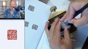 Henry Li Live Stream - engraving a bird-worm script seal for Chang Yeong Ju in Australia