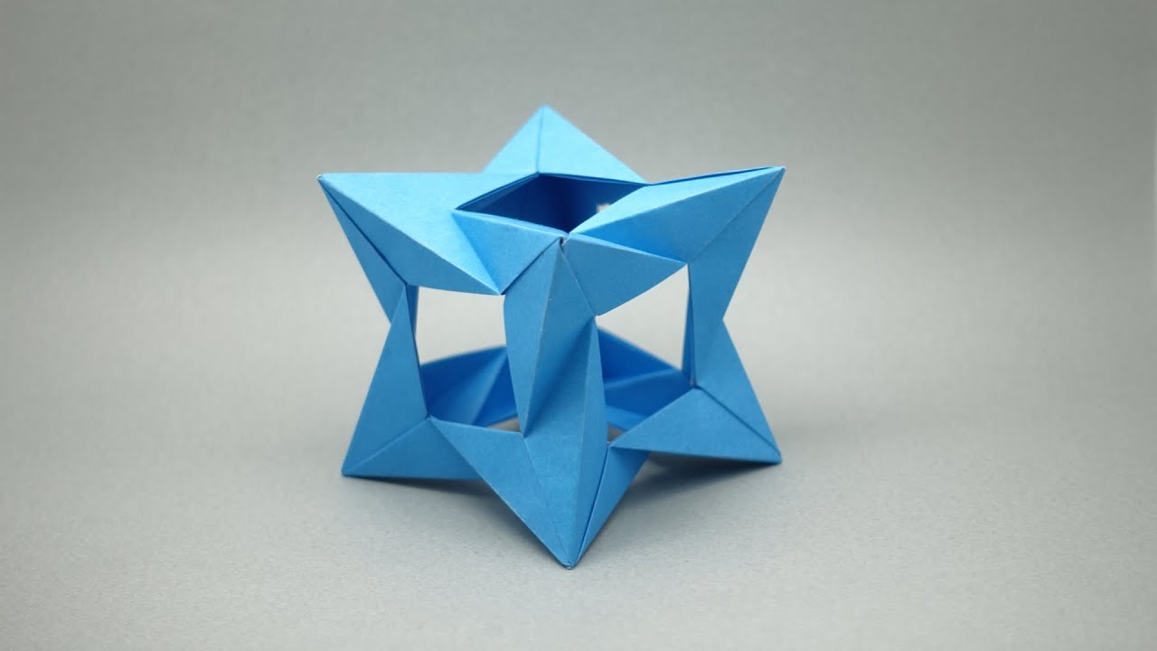 ユニット折り紙「捻じり星型八面体」