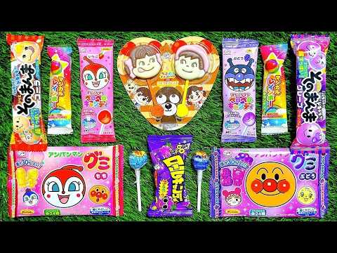 ✨アンパンマン＆ドラえもんロリポップASMR 🍭 チョコカリカリ音＋ネコネコグミ＆しんちゃんグミ【満足感】✨