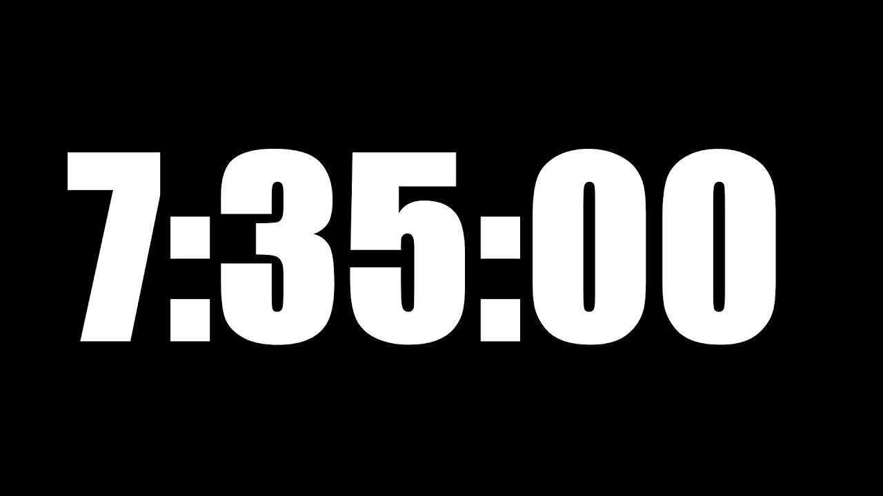 7 HOUR 35 MINUTE TIMER • 455 MINUTE COUNTDOWN TIMER ⏰ LOUD ALARM ⏰ ...