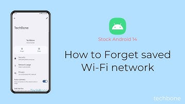 How to Forget saved Wi-Fi network [Android 14]