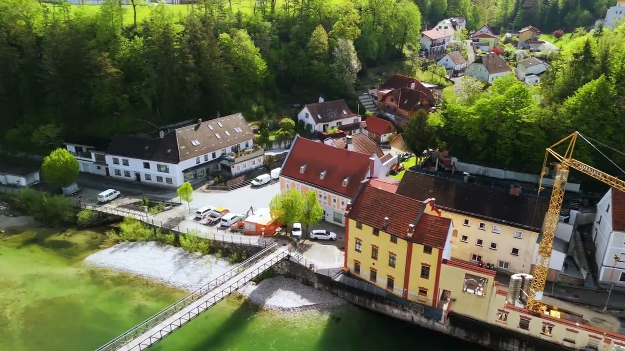 Steyr river at Grunburg, Austria