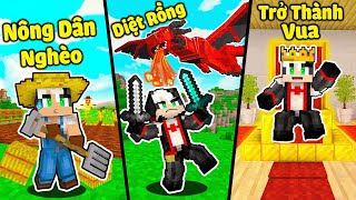 REDHOOD THỬ THÁCH 1 NGÀY TỪ NÔNG DÂN NGHÈO TRỞ THÀNH VUA TRONG MINECRAFT*REDHOOD 24 GIỜ LÀM HIỆP SĨ