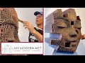 Pixelated Wood Sculptures of Faces by Gil Bruvel