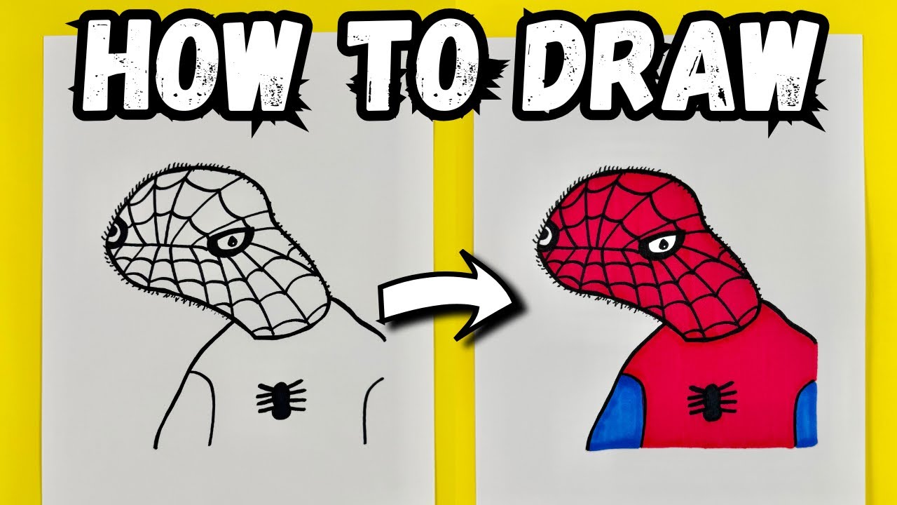 How To Draw Spooderman - YouTube