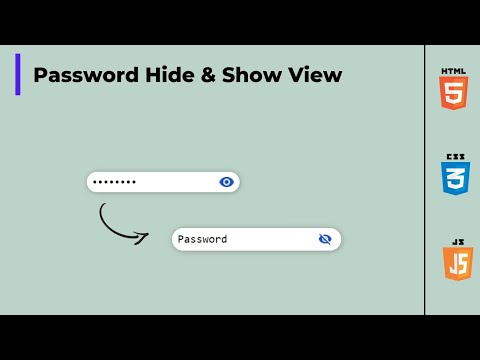 Hide-Show Password Toggle Effect | HTML | CSS | JS
