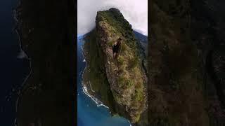 HUGE dropoff on Madeira Cliffs #madeira #hiking #portugal