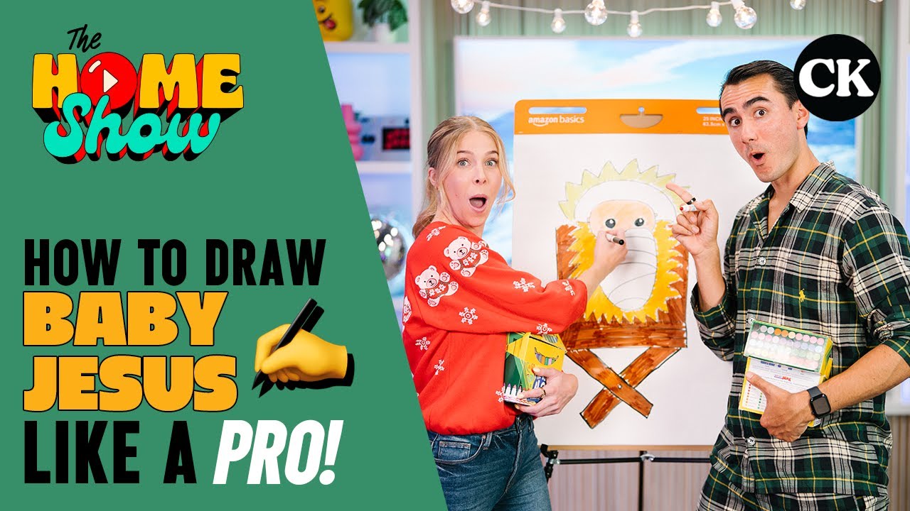 Домашнее шоу | Как нарисовать младенца Иисуса как профессионал!
