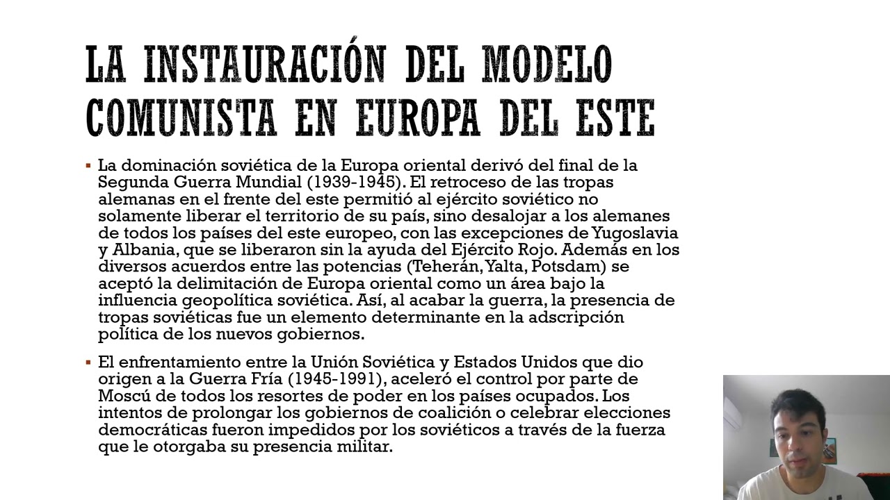 Las democracias populares en Europa oriental.