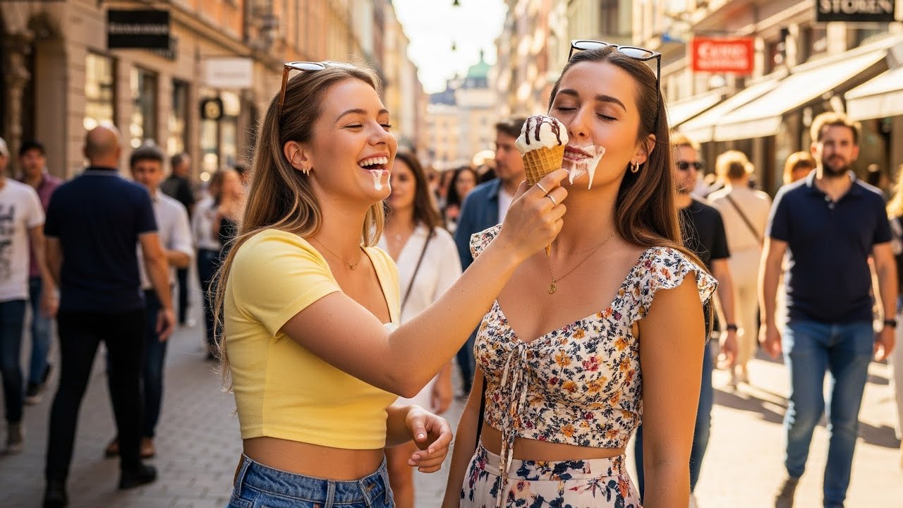 Lång promenad i centrala Stockholm