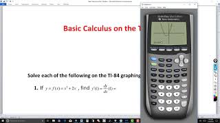 Basic Calculus on the TI-84
