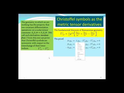 Christoffel Symbols (Lecture