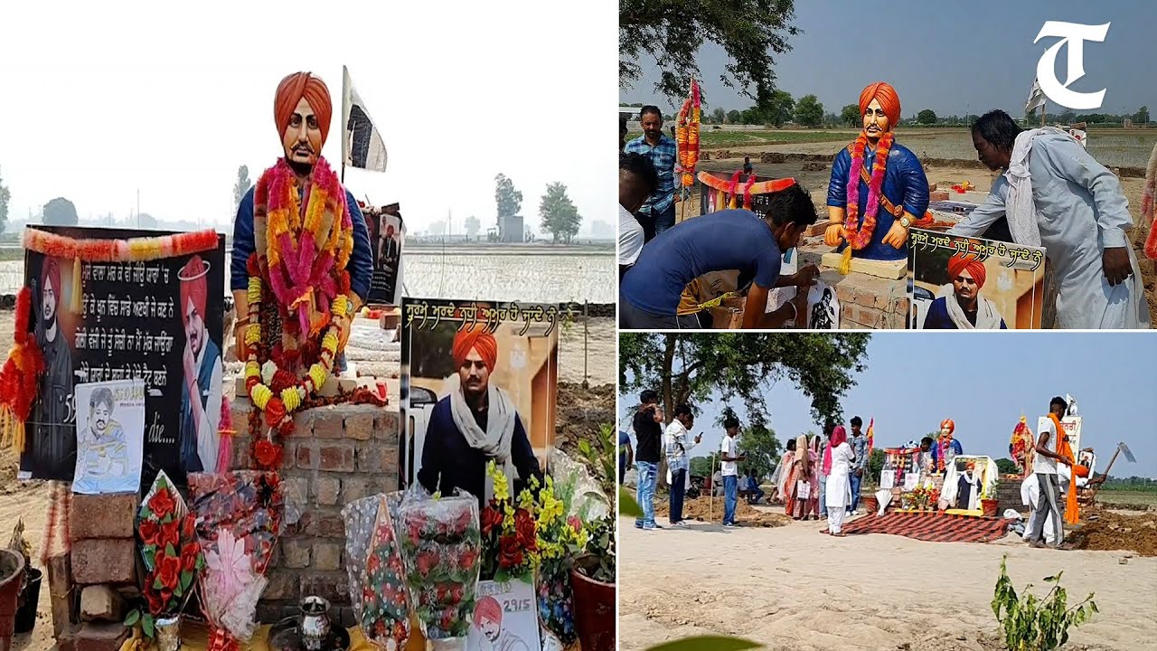 A month after Sidhu Moosewala’s death, fan builds statue in fields where singer was cremated